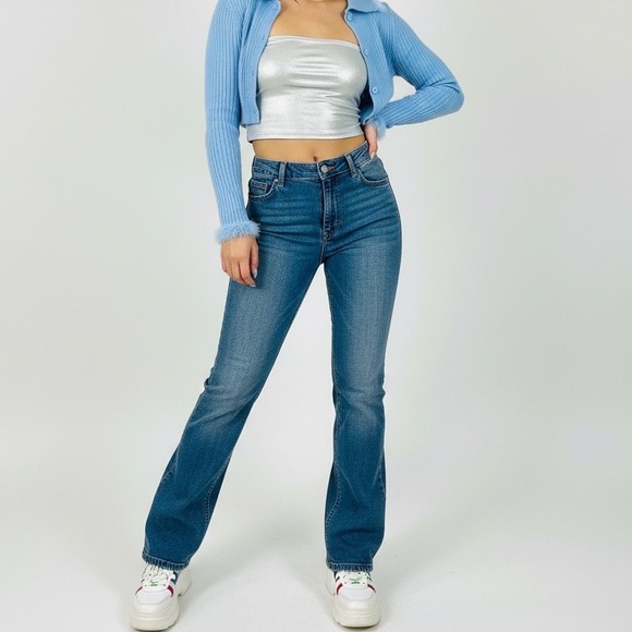Y2K Vintage Levi's 550 Relaxed Bootcut Jeans Women's Sz 12M Blue High Rise Denim - Picture 1 of 10